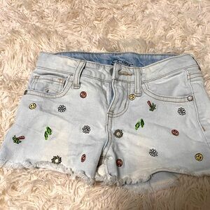 Target Art Class brand Jean short with embroidery.